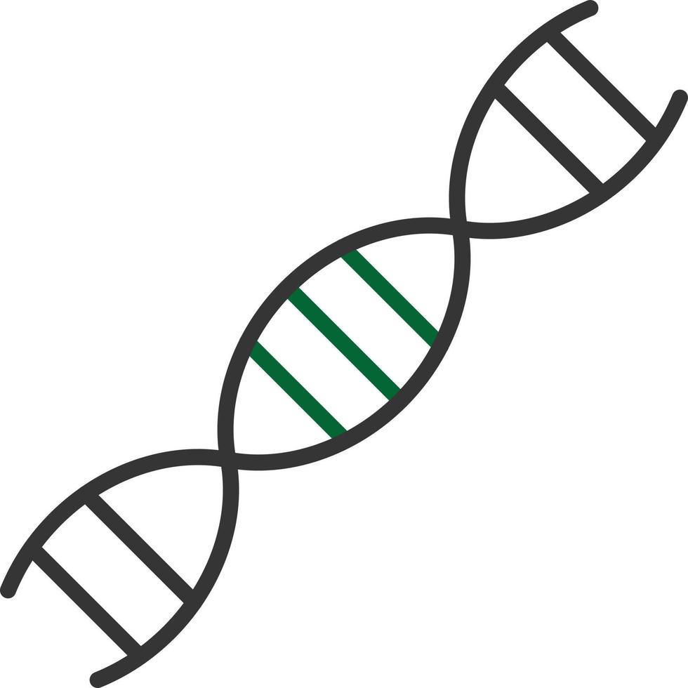 Dna Line Two Color vector