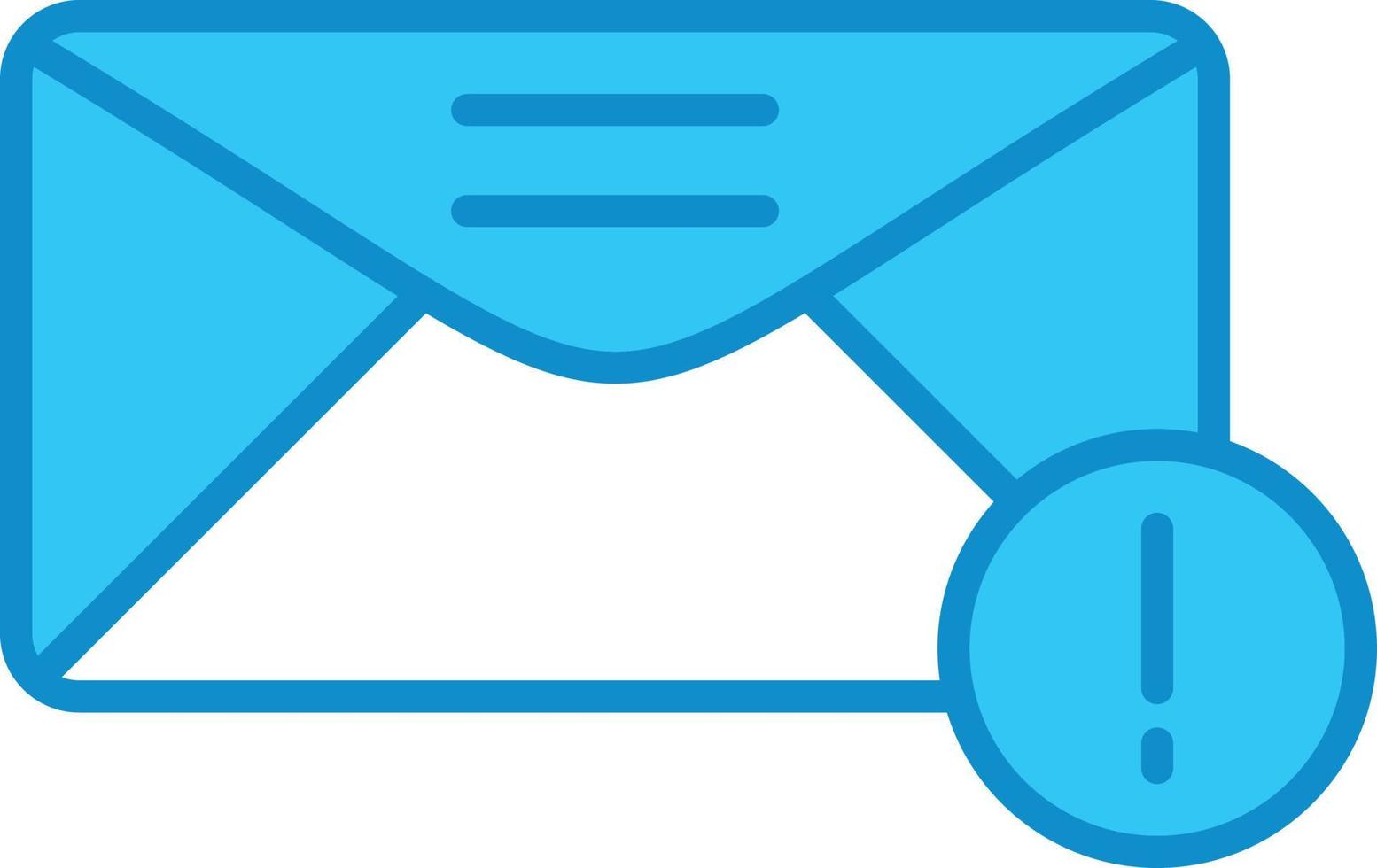 Urgent Mail Line Filled Blue vector