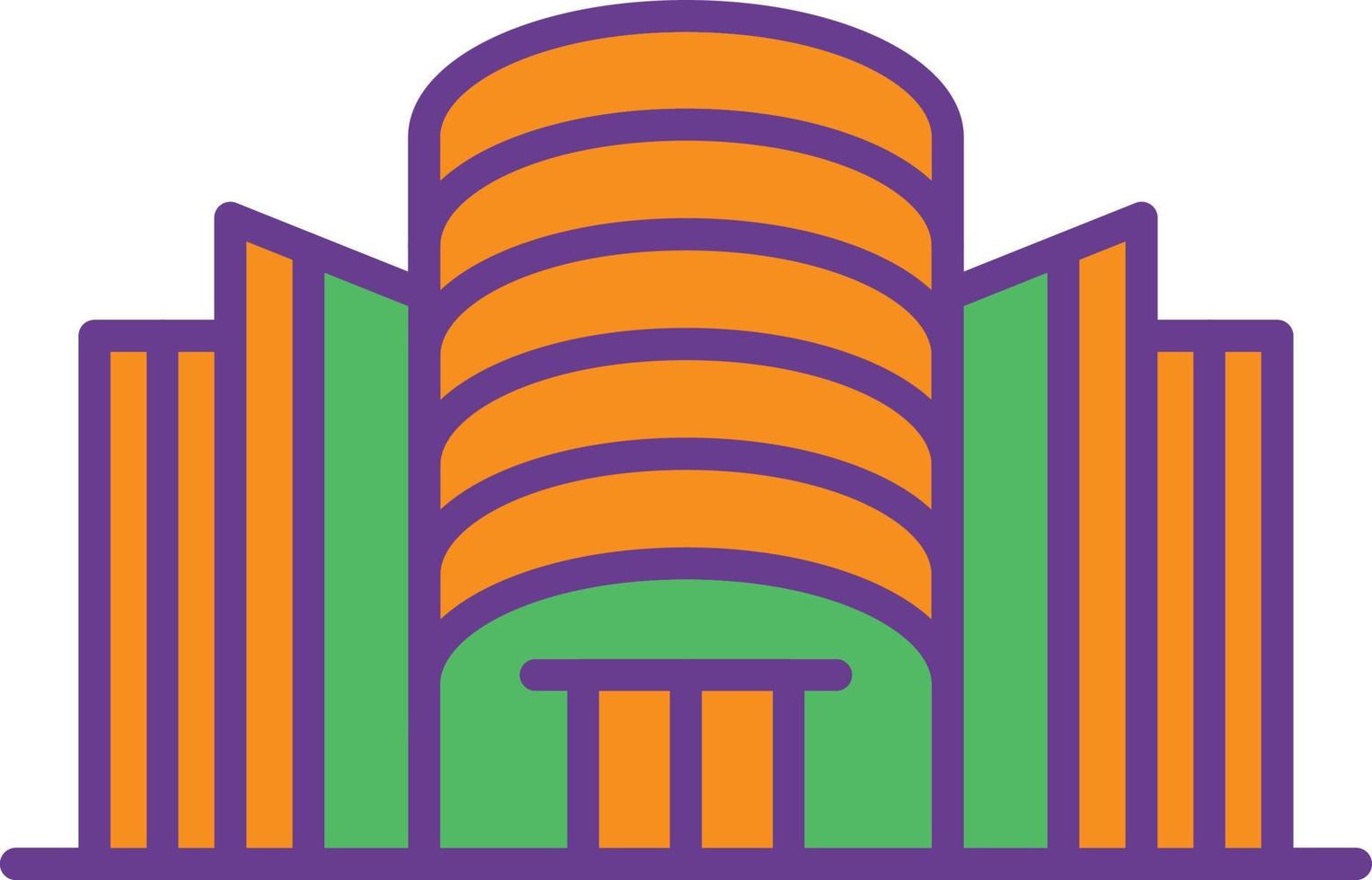 Shopping Mall Outline Icon vector