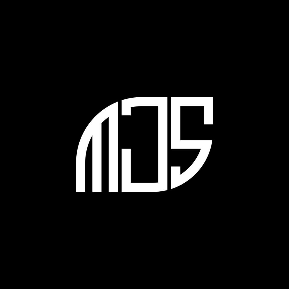 diseño de logotipo de letra mjs sobre fondo negro. concepto de logotipo de letra de iniciales creativas mjs. diseño de letras mjs. vector