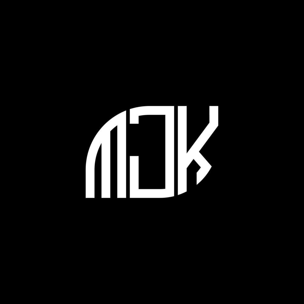 diseño del logotipo de la letra mjk sobre fondo negro. concepto de logotipo de letra de iniciales creativas mjk. diseño de letras mjk. vector