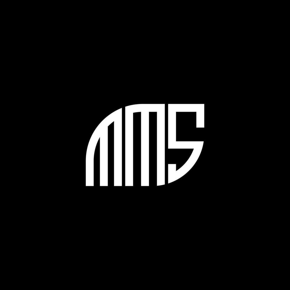 MMS letter logo design on black background. MMS creative initials letter logo concept. MMS letter design. vector