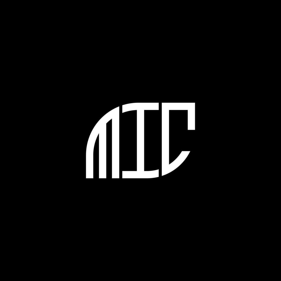 MIC letter logo design on black background. MIC creative initials letter logo concept. MIC letter design. vector