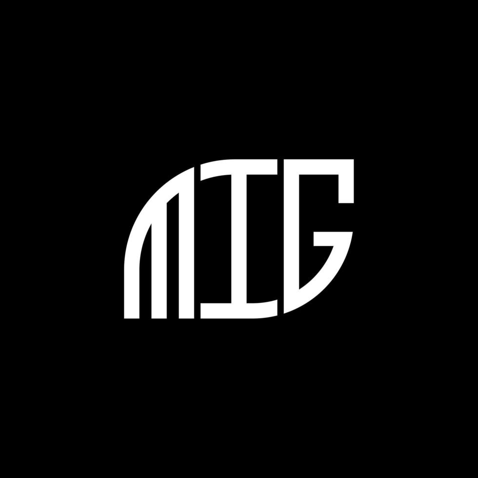 MIG letter design.MIG letter logo design on black background. MIG creative initials letter logo concept. MIG letter design.MIG letter logo design on black background. M vector