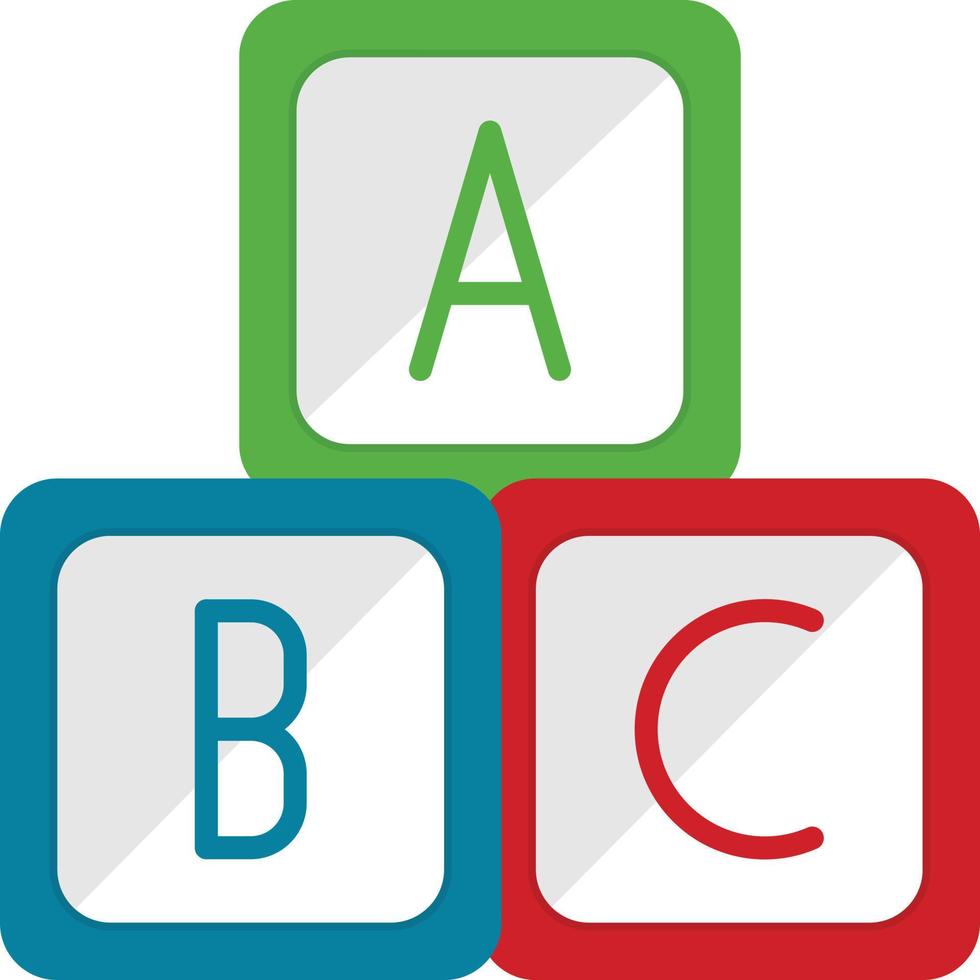 abc plano icono vector