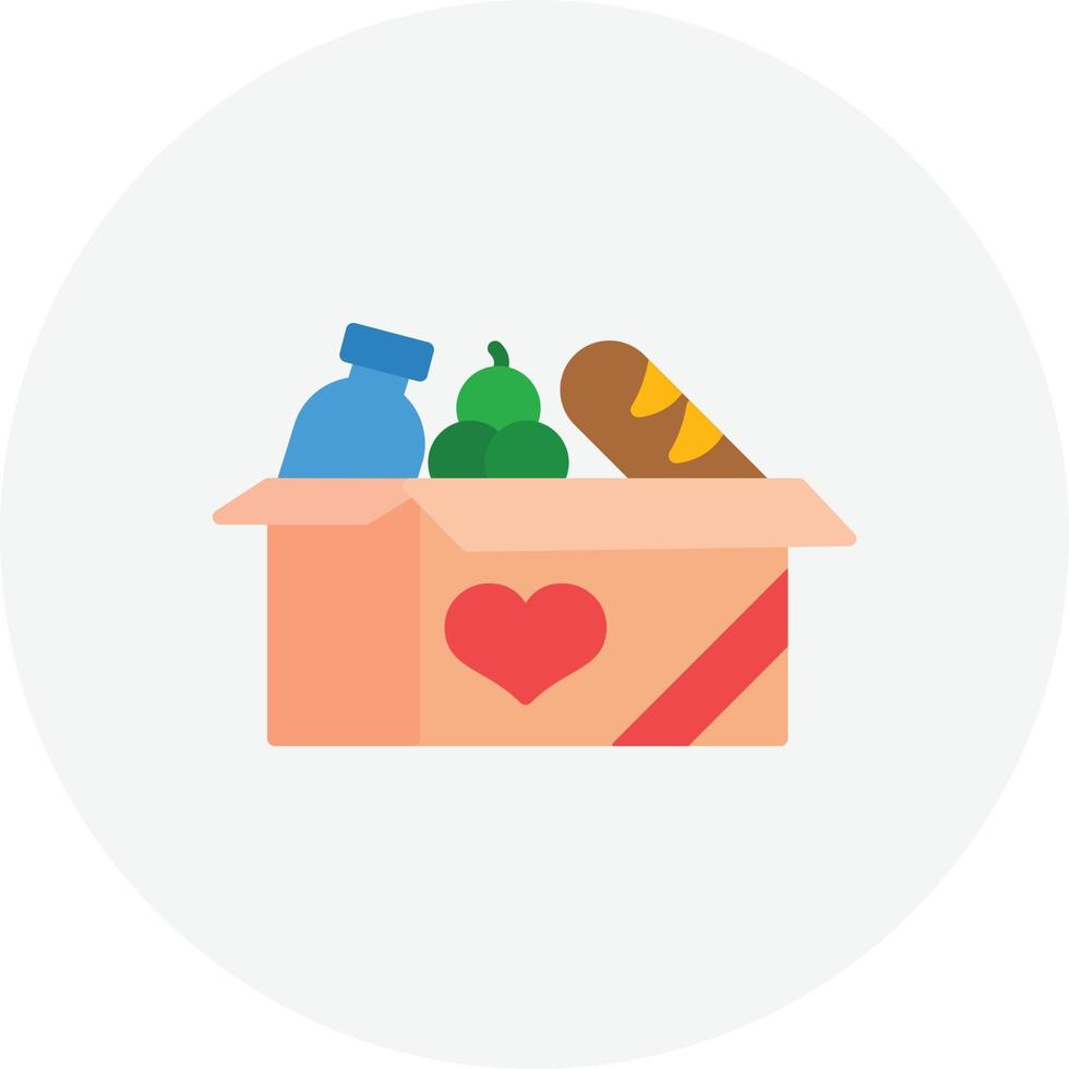 Food Donate Flat Circle vector