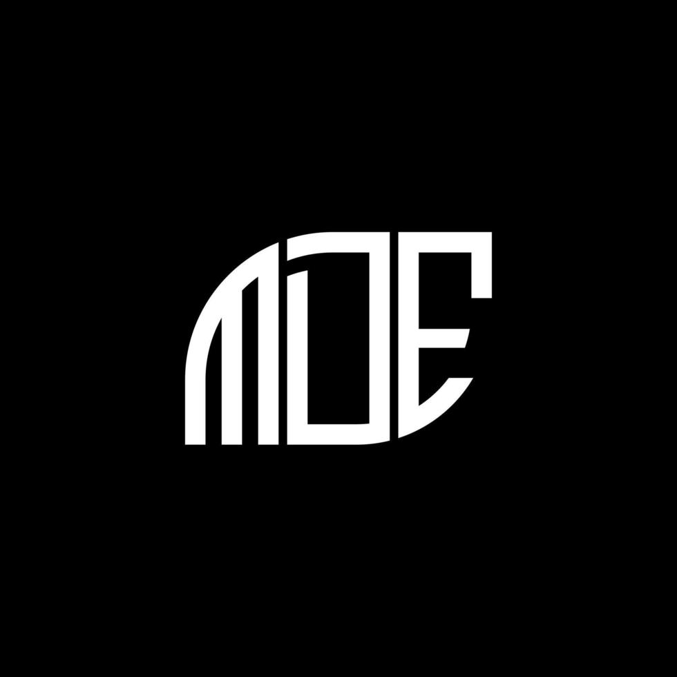 MDE letter logo design on black background. MDE creative initials letter logo concept. MDE letter design. vector