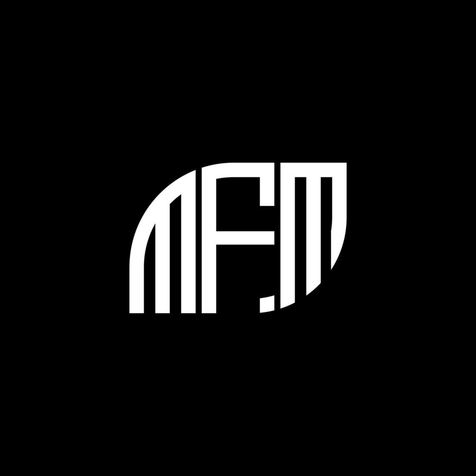 MFM letter logo design on black background. MFM creative initials