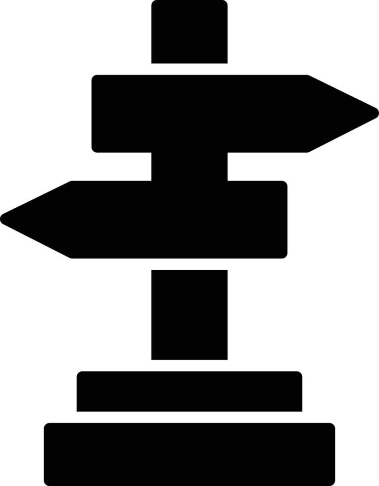 Traffic Sign Glyph Icon vector