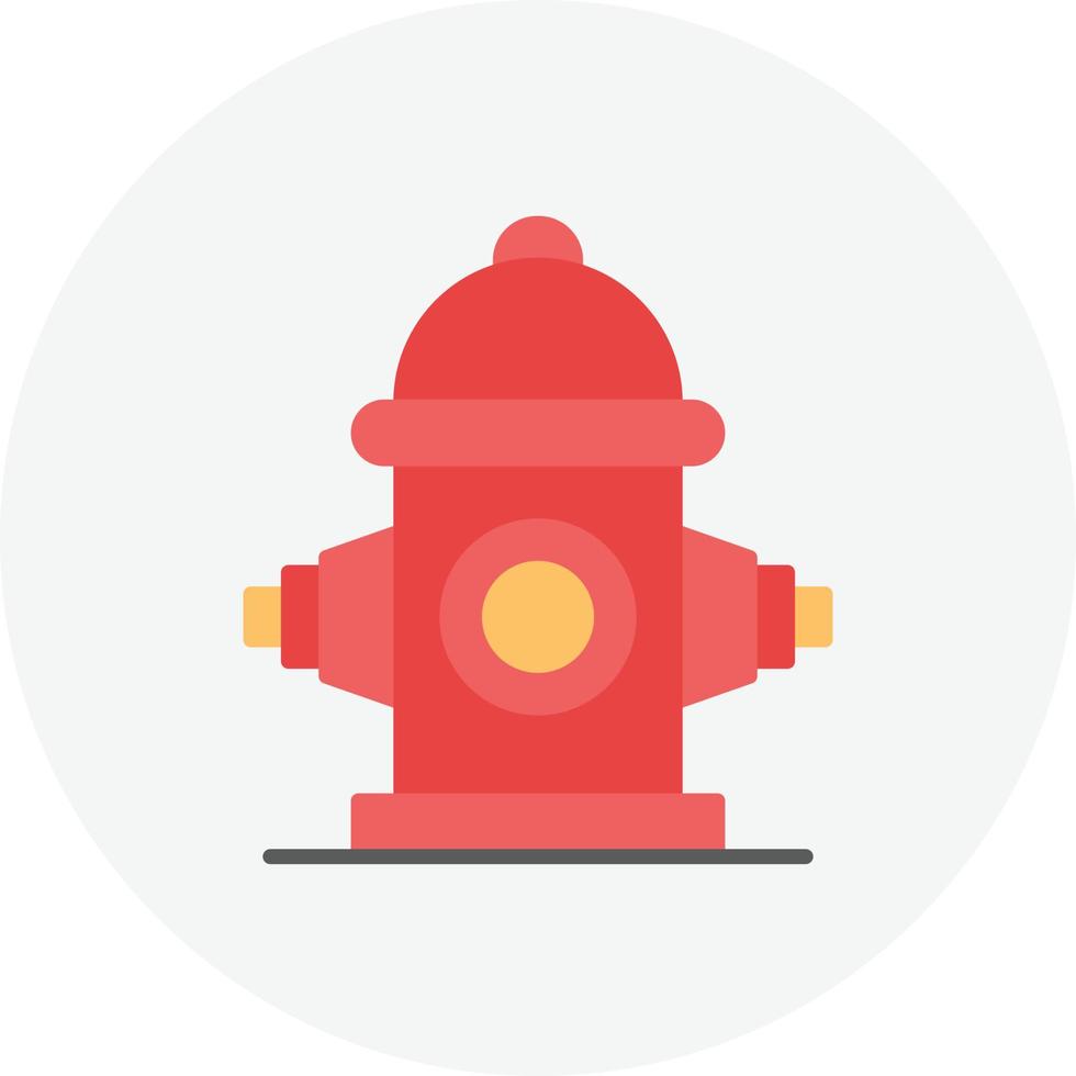 Fire Hydrant Flat Circle vector