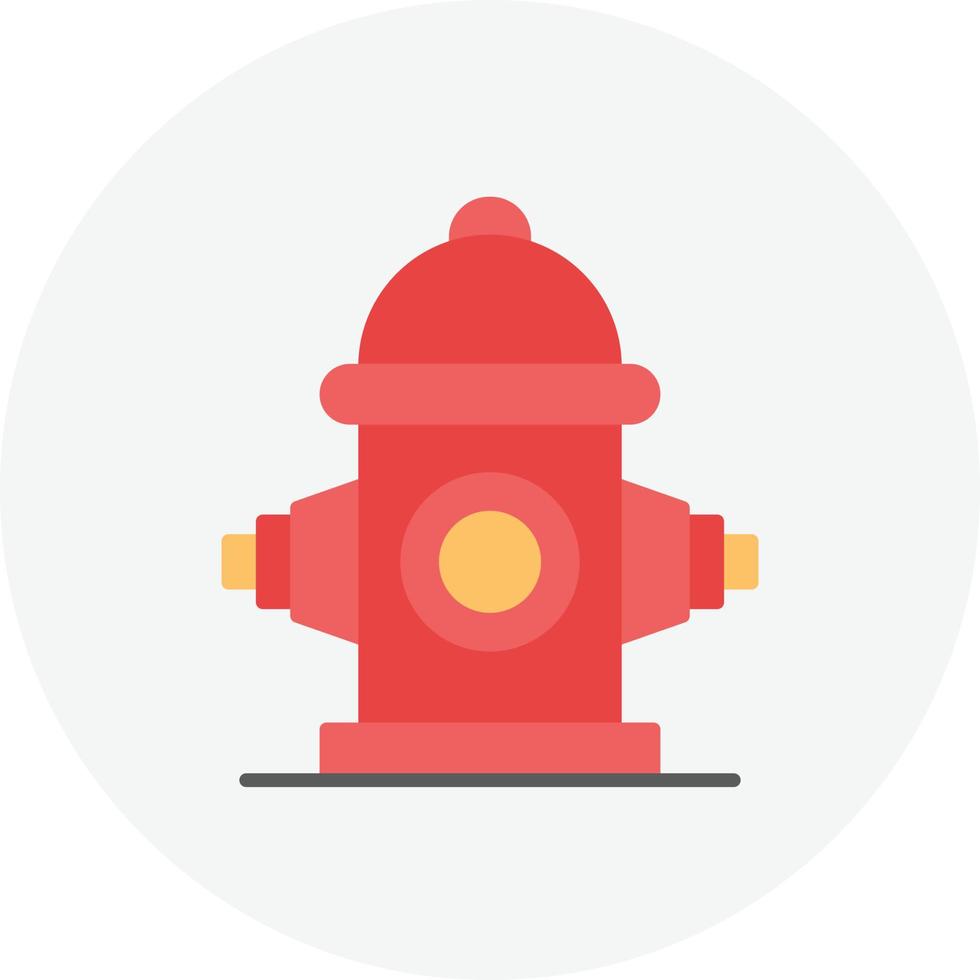 Fire Hydrant Flat Circle vector