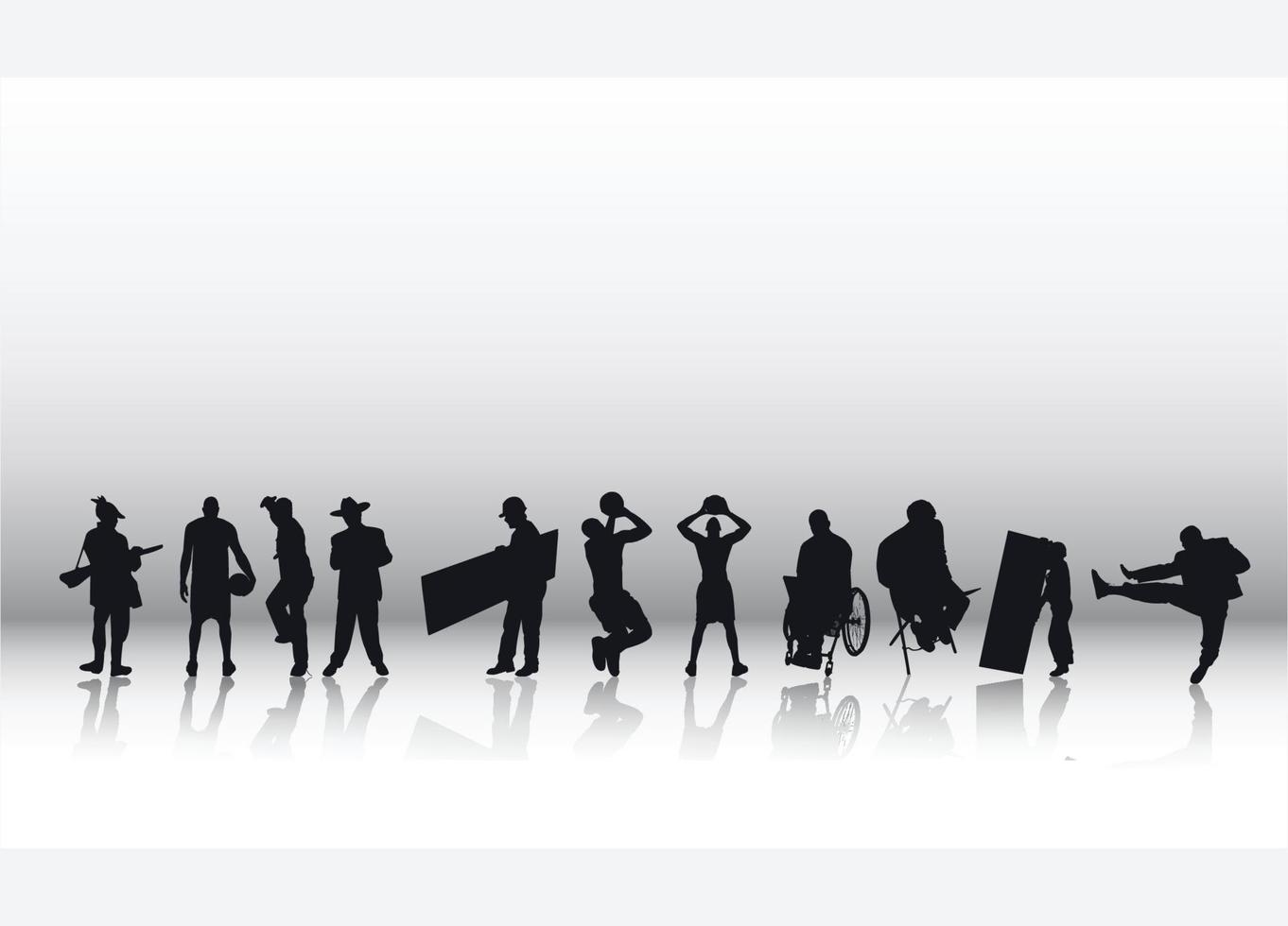 Modern man women Silhouette people  vector template