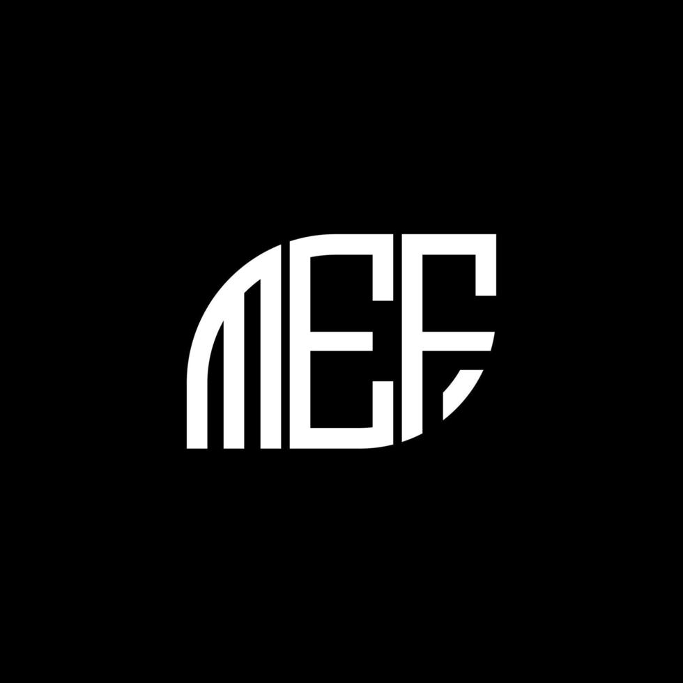 diseño de logotipo de letra mef sobre fondo negro. concepto de logotipo de letra de iniciales creativas mef. diseño de letras mef. vector
