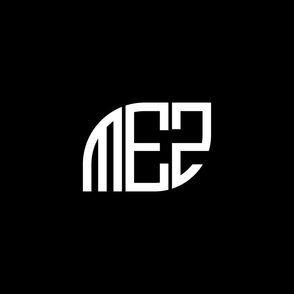 diseño de letras mez. diseño de logotipo de letras mez sobre fondo negro. concepto de logotipo de letra inicial creativa mez. diseño de letras mez. diseño de logotipo de letras mez sobre fondo negro. metro vector