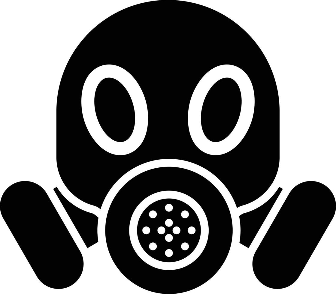 Gas Mask Glyph Icon vector