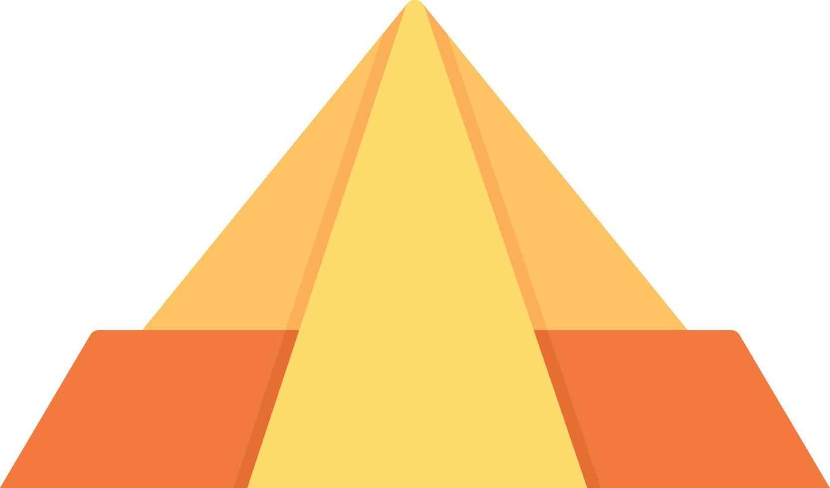 Pyramid Flat Icon vector