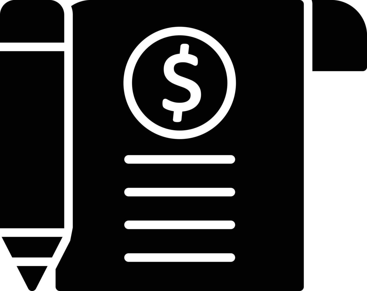 Paid Article Glyph Icon vector