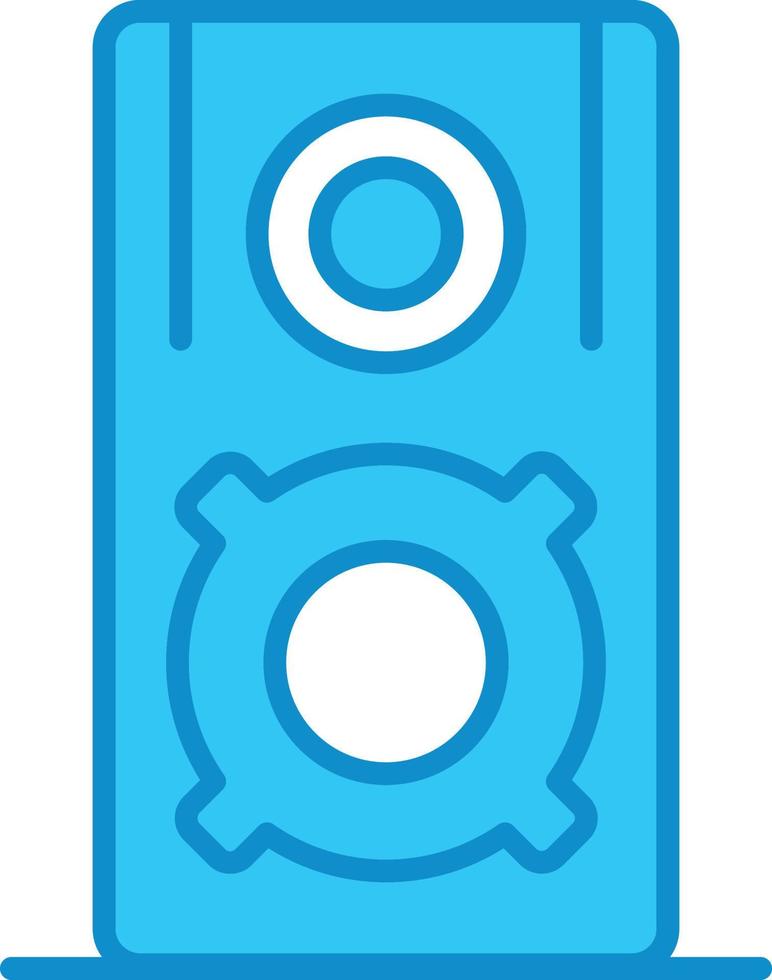 Speaker Line Filled Blue vector