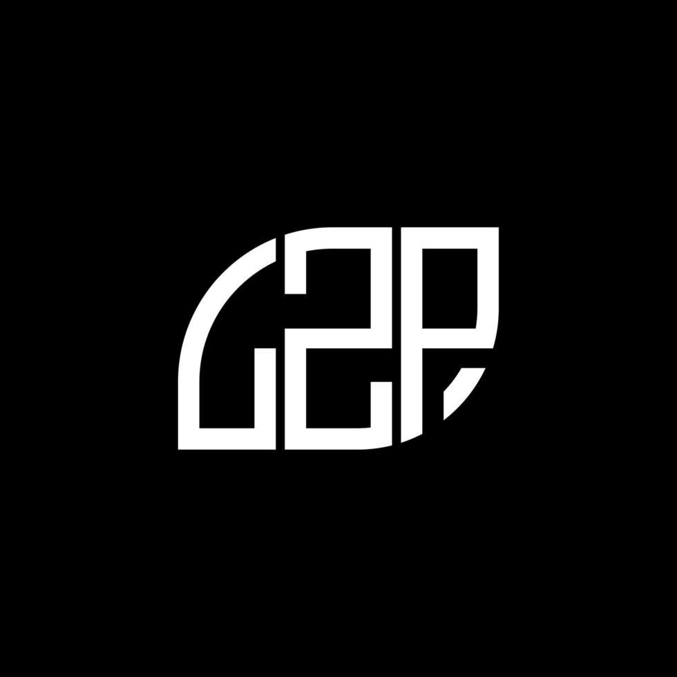 LZP letter logo design on black background. LZP creative initials letter logo concept. LZP letter design. vector