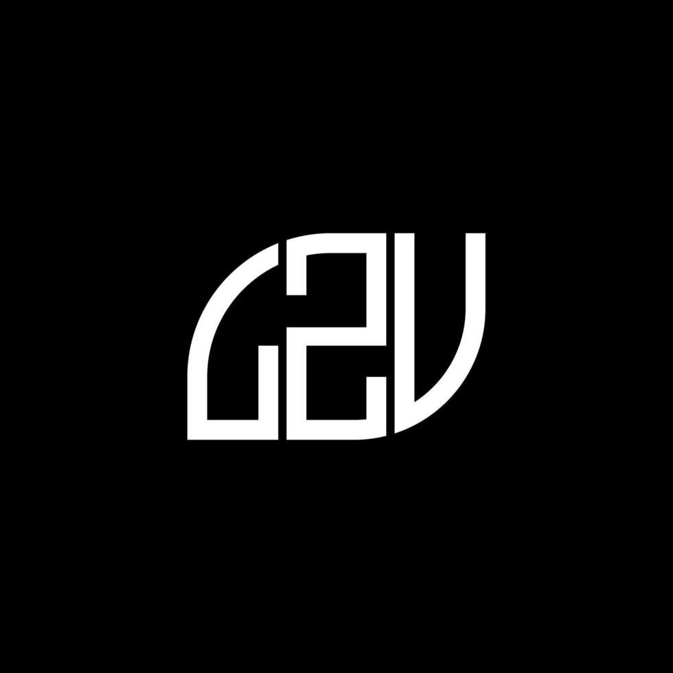 diseño de logotipo de letra lzv sobre fondo negro. Concepto de logotipo de letra de iniciales creativas lzv. diseño de letras lzv. vector