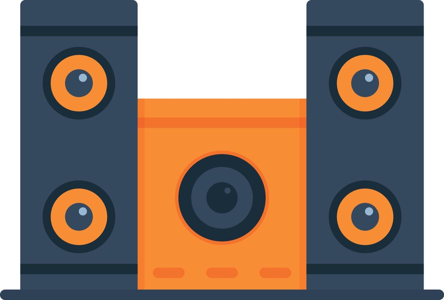 icono plano de altavoces vector