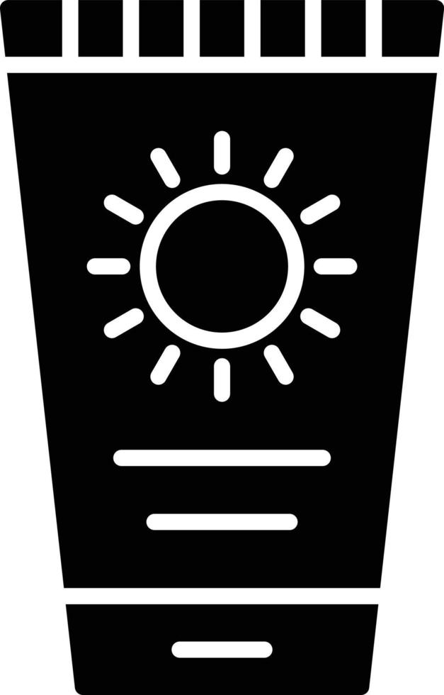 Sun Cream Glyph Icon vector