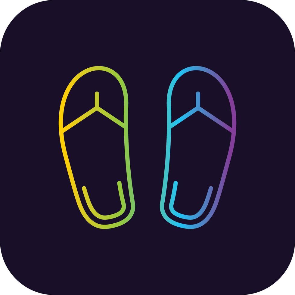 icono de gradiente de chanclas vector