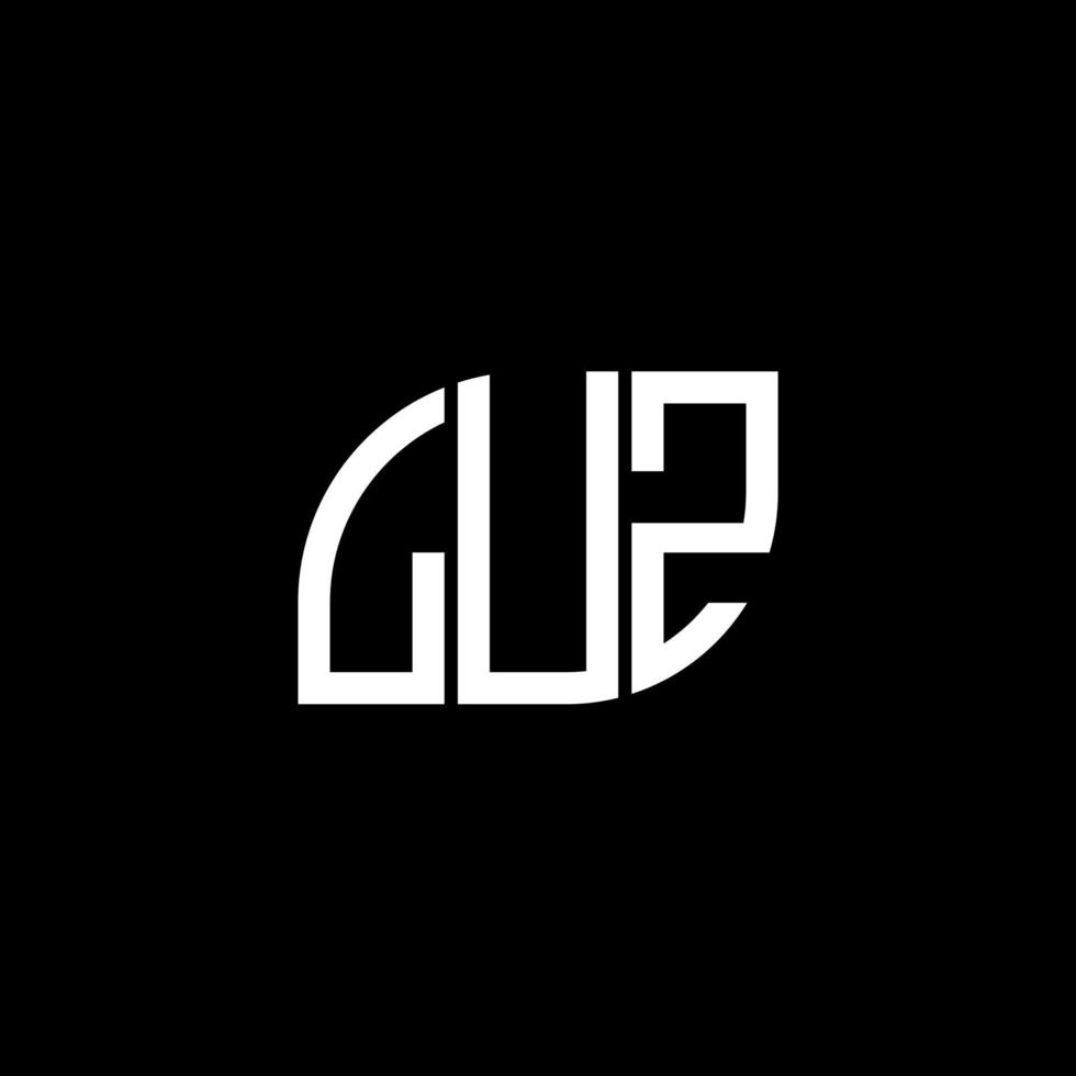LUZ letter logo design on black background. LUZ creative initials letter logo concept. LUZ letter design. vector