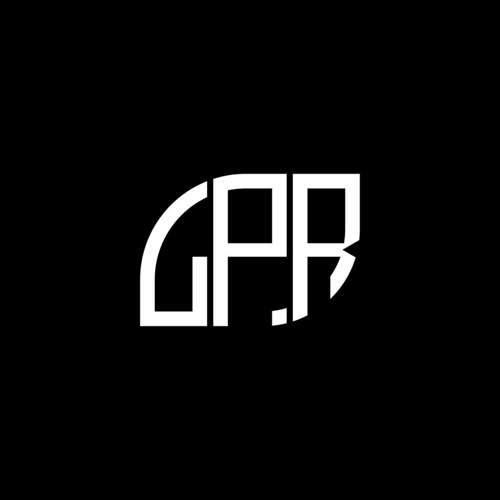 LPR letter logo design on black background. LPR creative initials letter logo concept. LPR letter design. vector