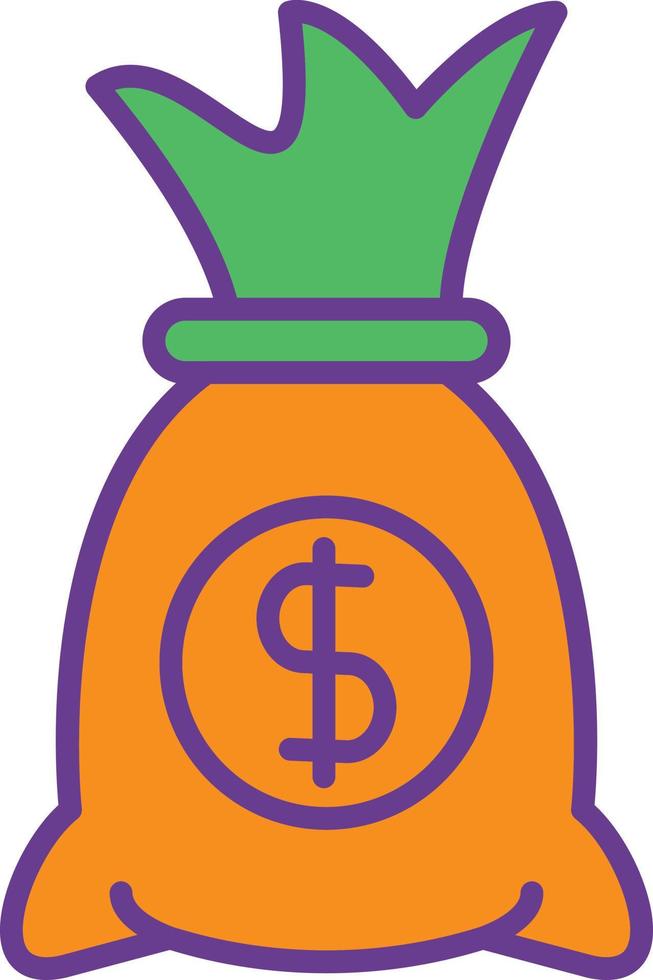 Money Line Filled Two Color vector