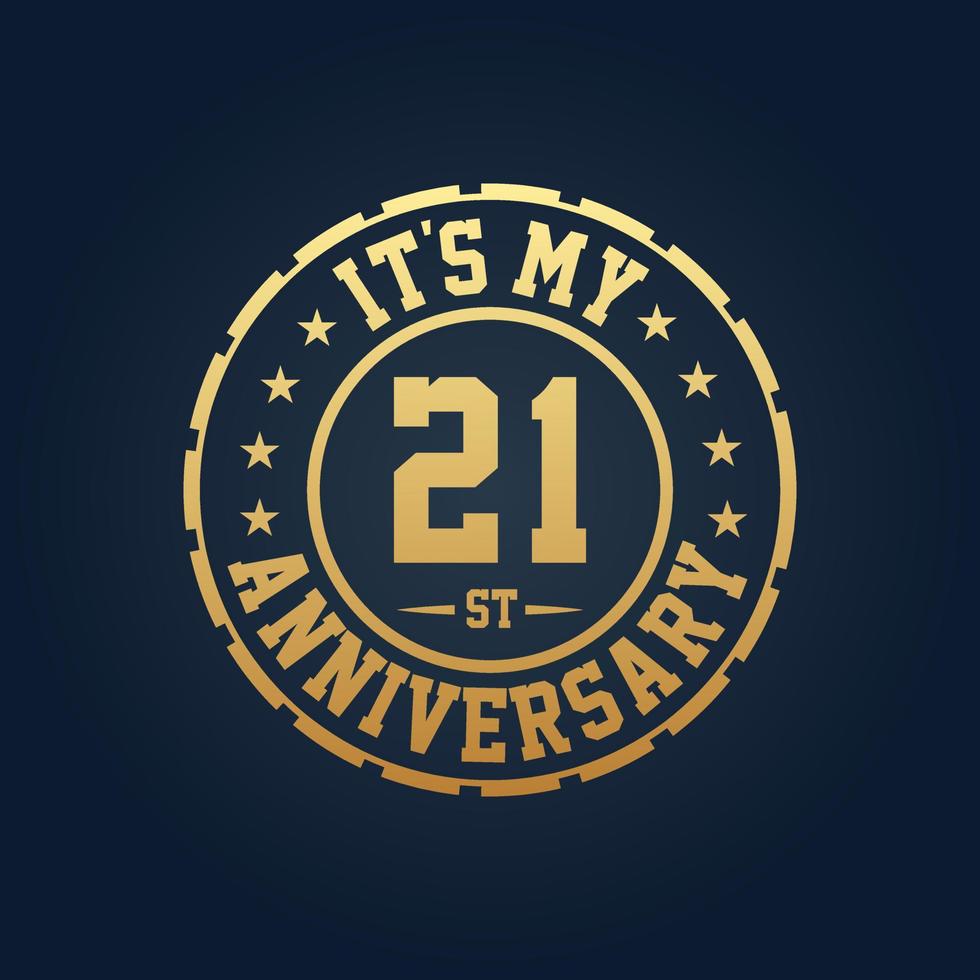 It's my 21st Anniversary, 21st Wedding Anniversary celebration vector