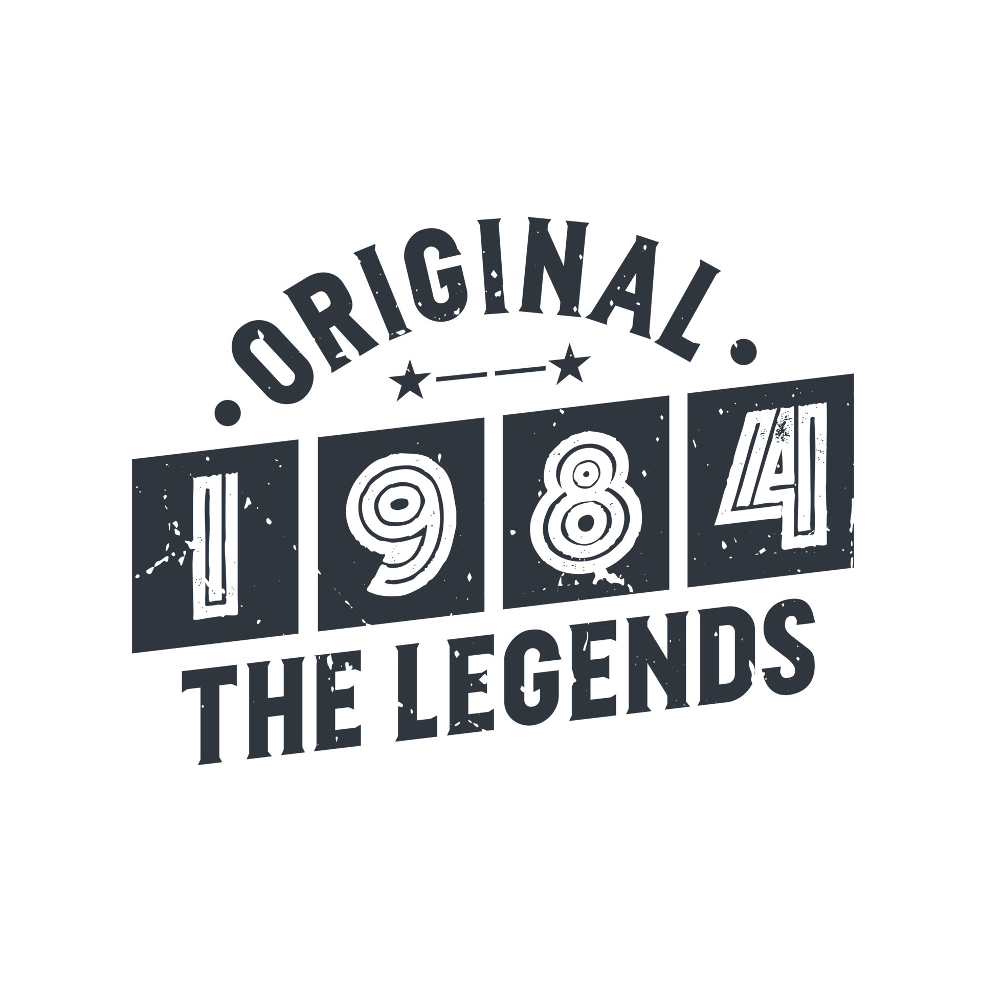 Born in 1984 Vintage Retro Birthday, Original 1984 The Legends 9648925