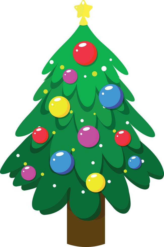 árbol de año nuevo árbol de navidad vector