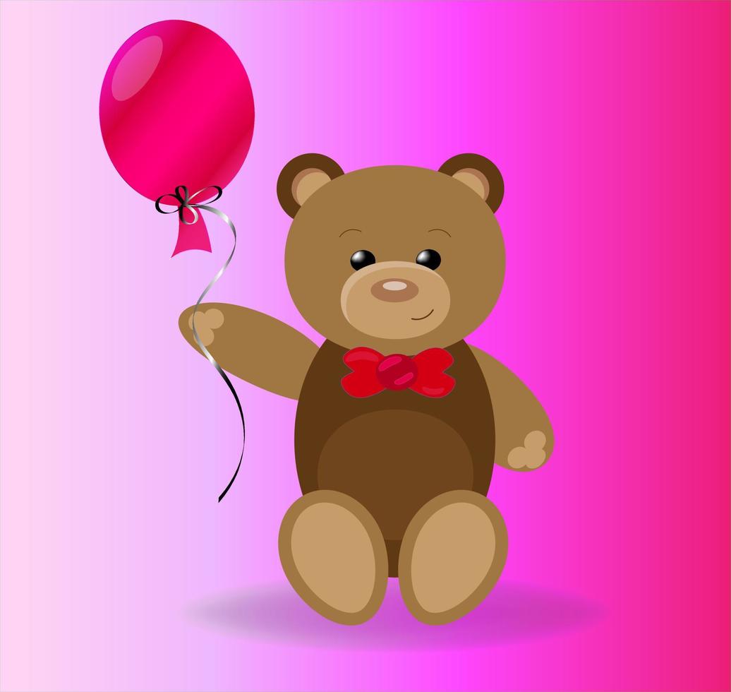 Happy birthday teddy bear vector