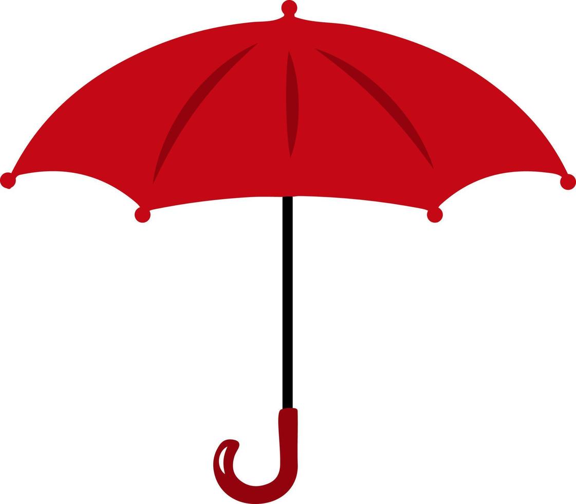 Red umbrella for rainy day vector
