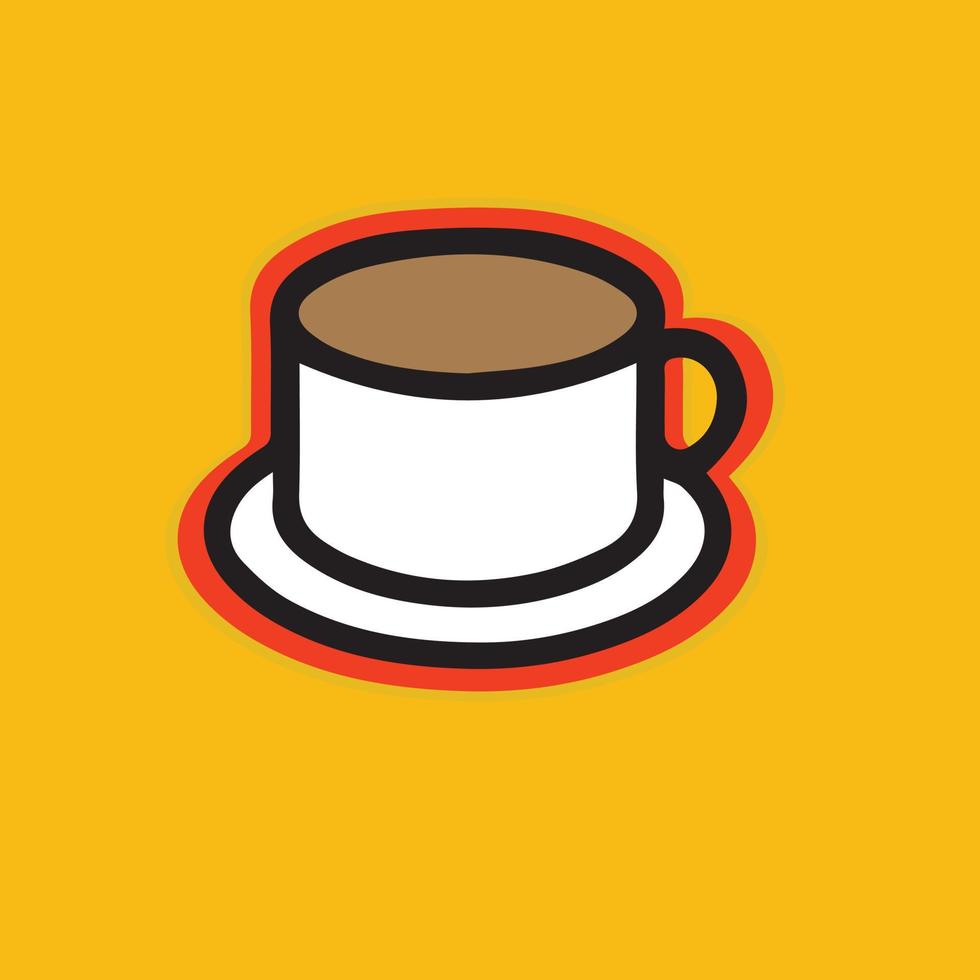 Cup of coffee or tea vector icon