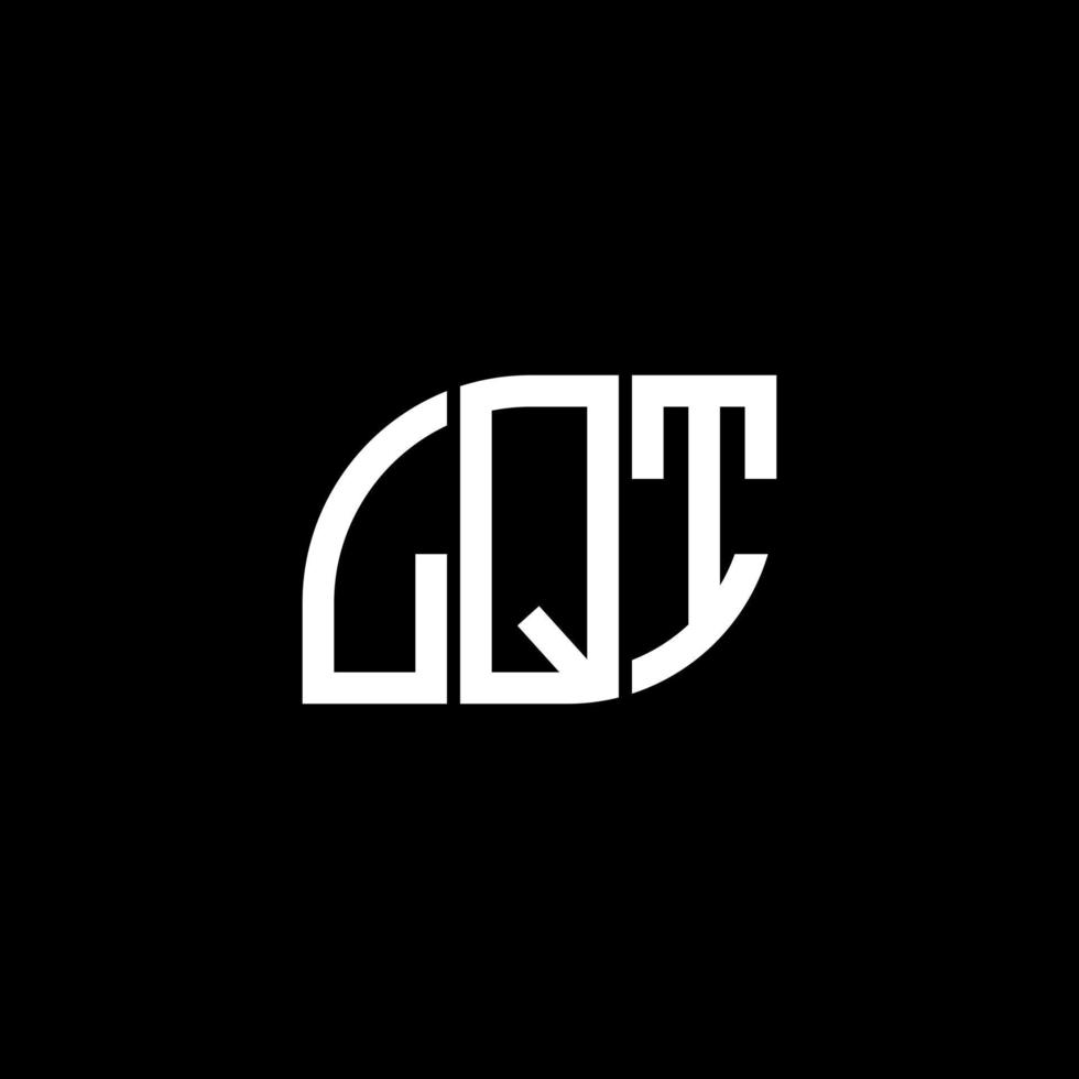 LQT letter design.LQT letter logo design on black background. LQT creative initials letter logo concept. LQT letter design.LQT letter logo design on black background. L vector