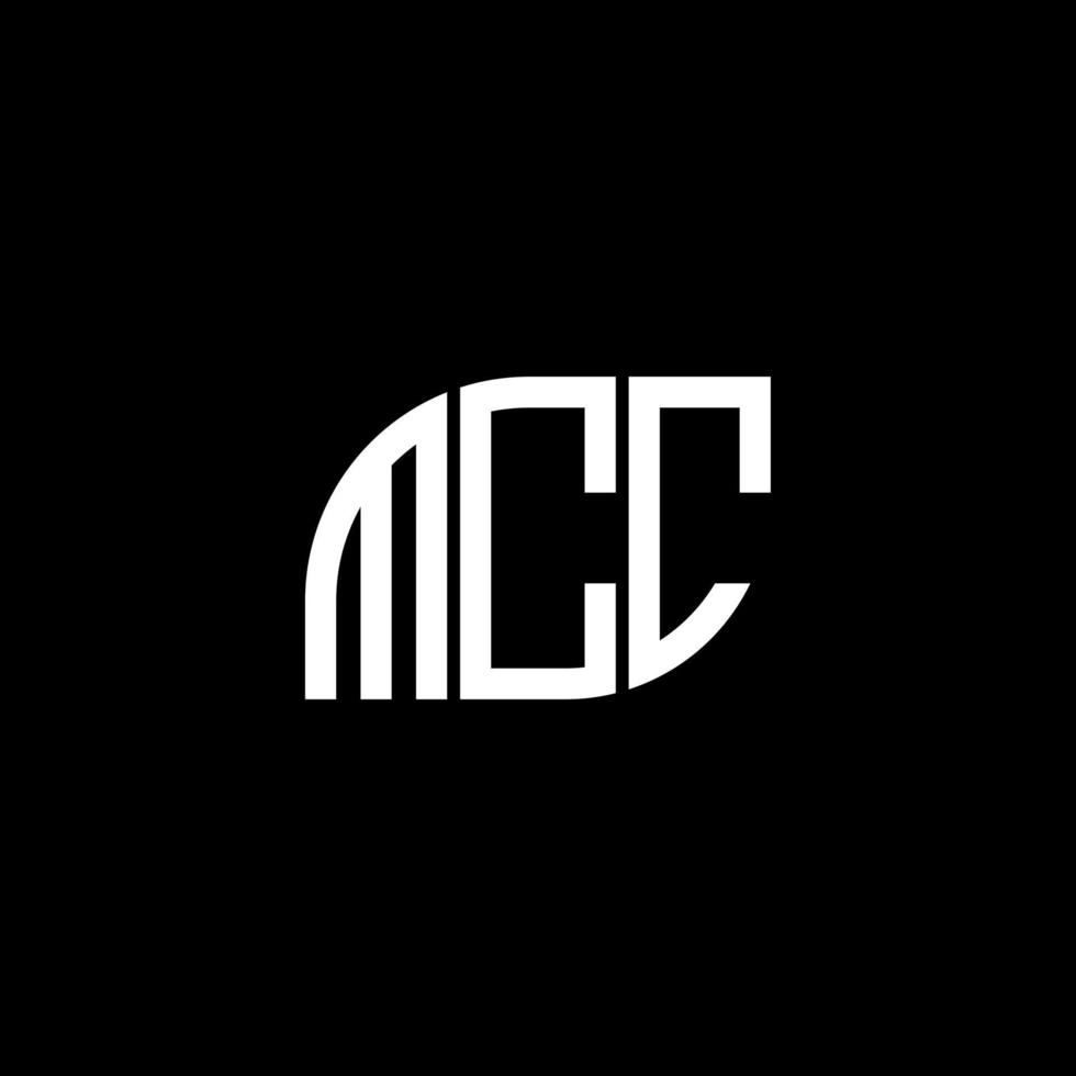 diseño de logotipo de letra mcc sobre fondo negro. concepto de logotipo de letra de iniciales creativas mcc. diseño de letras mcc. vector