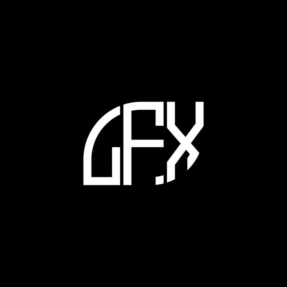 Diseño de logotipo de letra lfx sobre fondo negro. Concepto de logotipo de letra de iniciales creativas lfx. diseño de letras lfx. vector