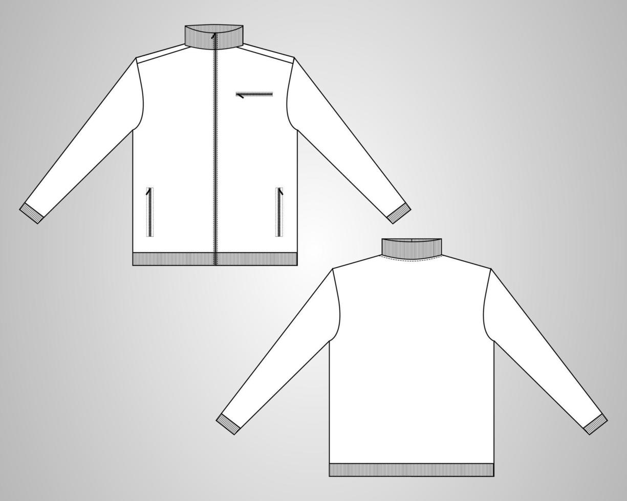 Long sleeve Jacket vector illustration template