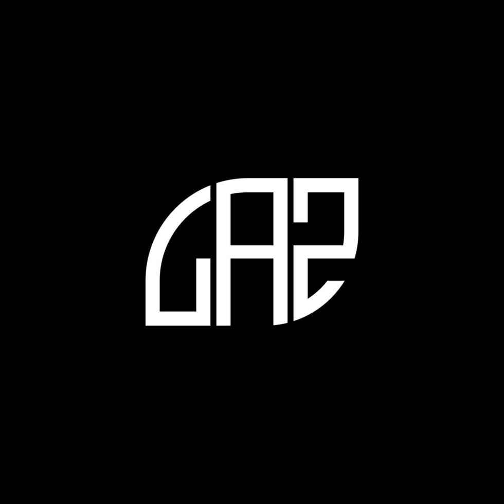 LAZ letter logo design on black background. LAZ creative initials letter logo concept. LAZ letter design. vector