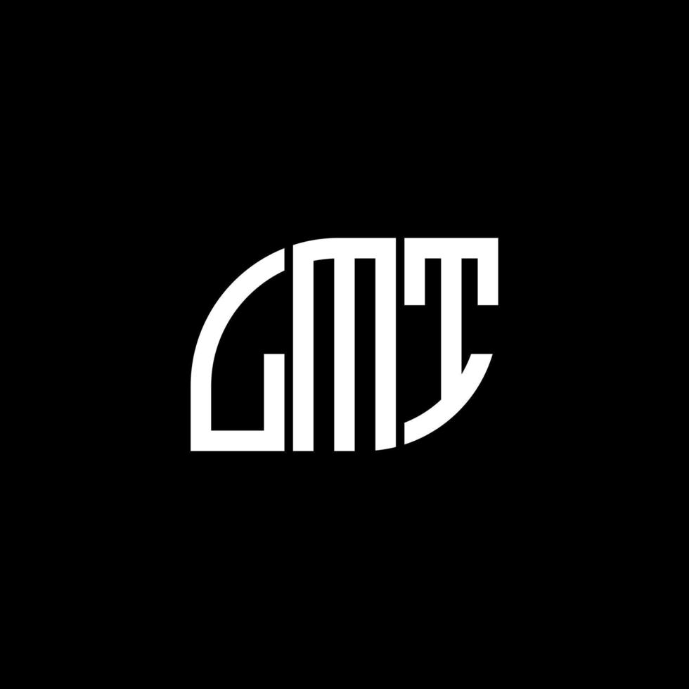 Diseño de letras lmt. Diseño de logotipo de letras lmt sobre fondo negro. Concepto de logotipo de letra de iniciales creativas lmt. Diseño de letras lmt. Diseño de logotipo de letras lmt sobre fondo negro. yo vector