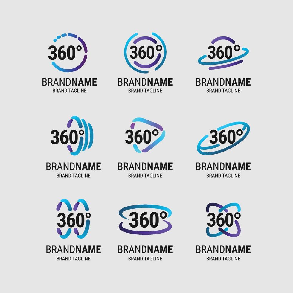 logotipos de 360 grados vector