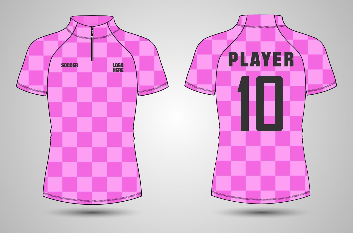 Raglan Short sleeve cycling jersey vector illustration template