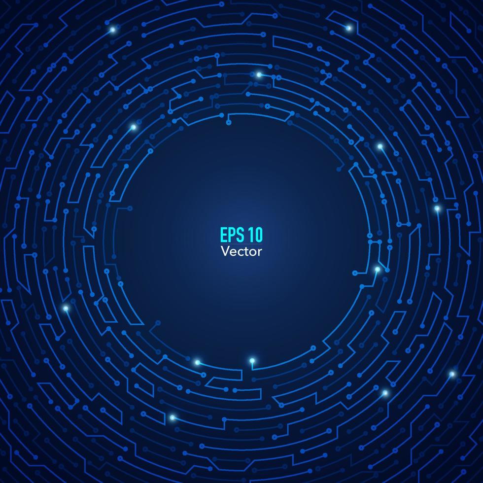 circle electronic pattern vector