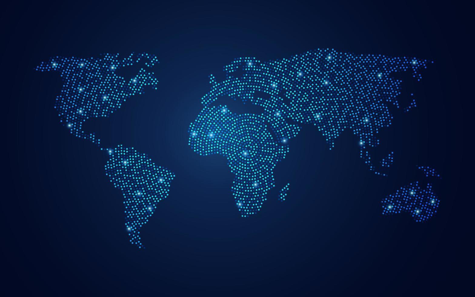 Círculo de luz mundial vector