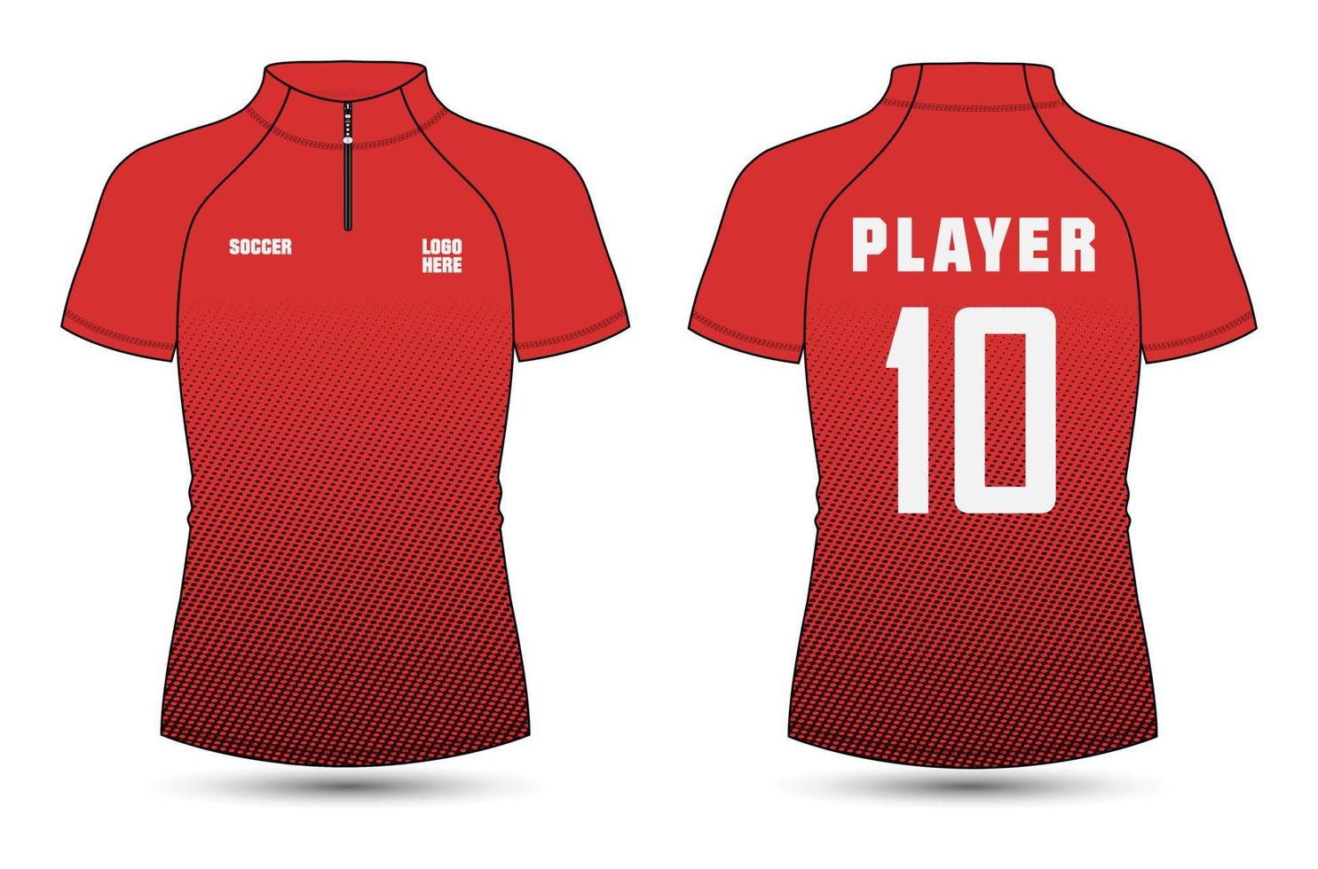 Raglan Short sleeve cycling jersey vector illustration template