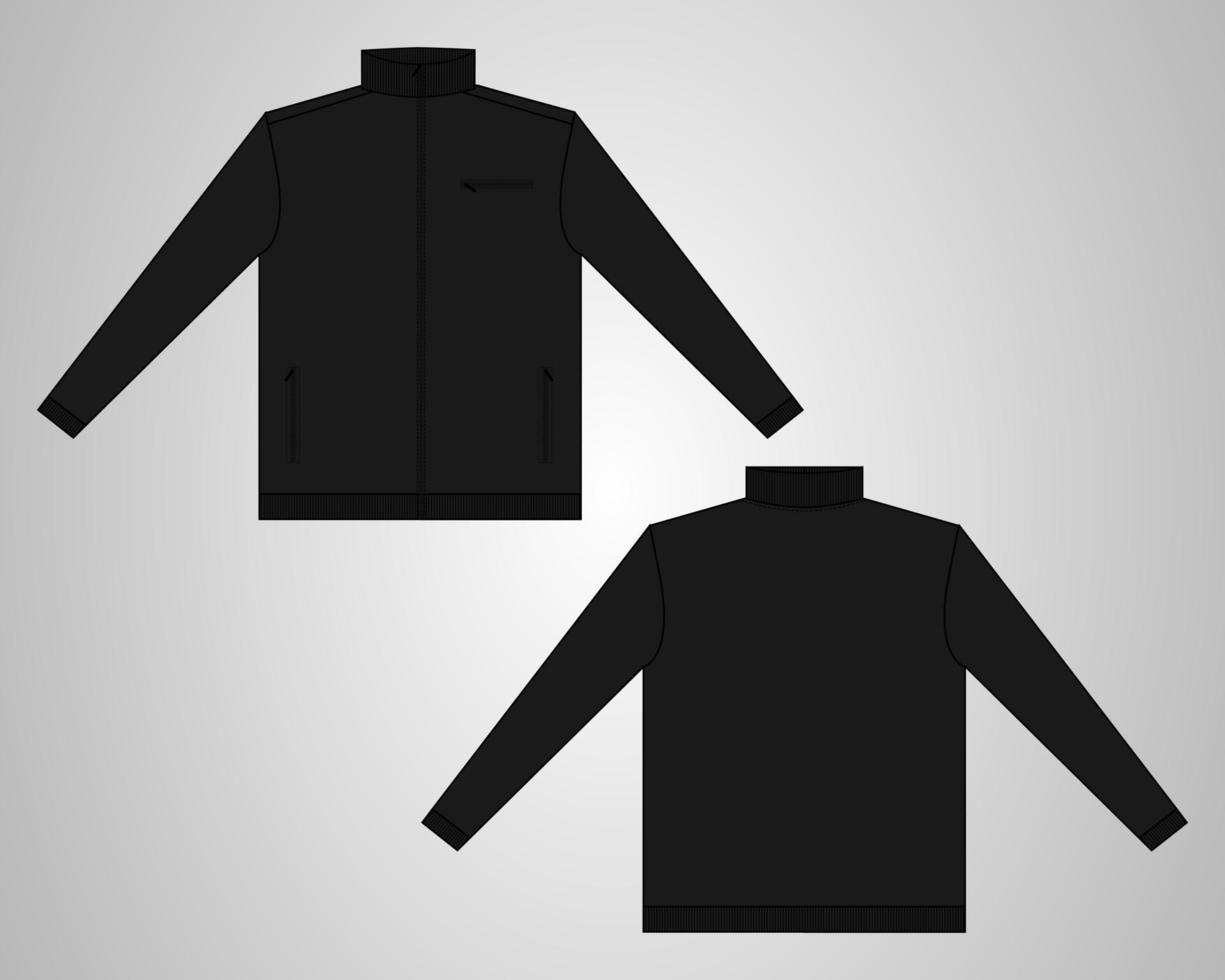 Long sleeve Jacket vector illustration template