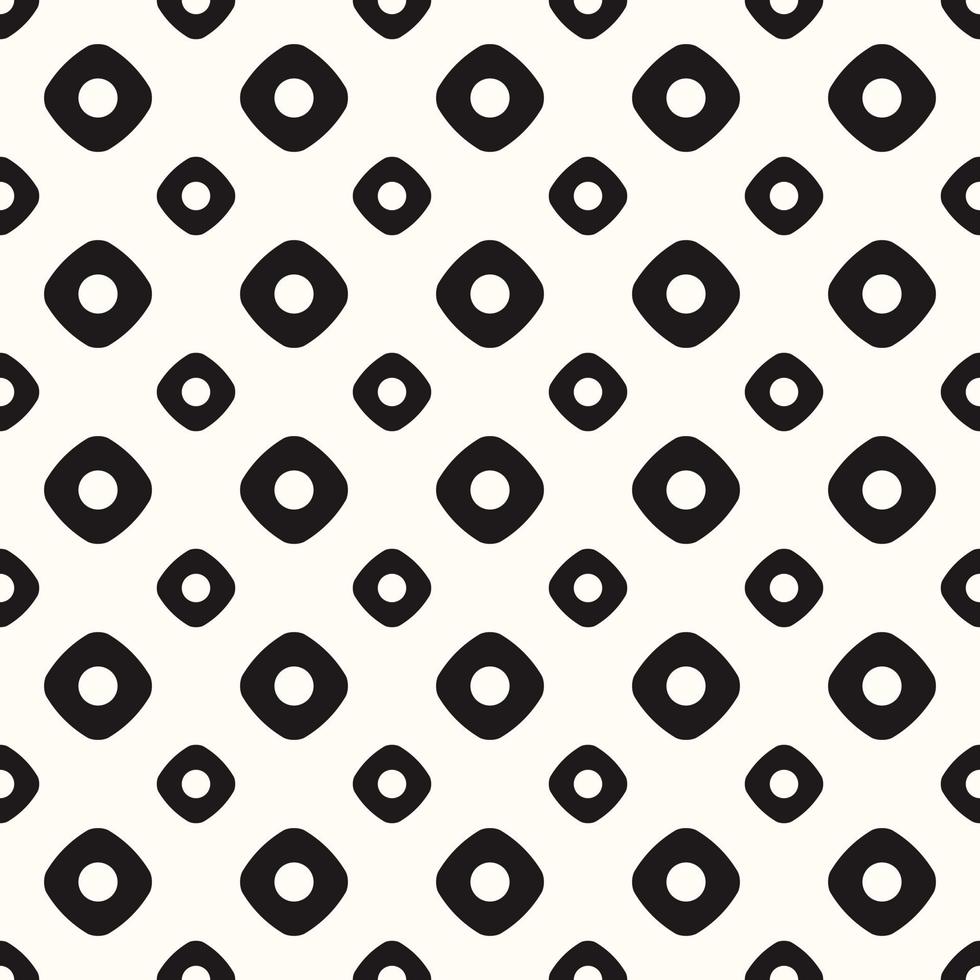 Vector Geometric Seamless Monochrome Pattern