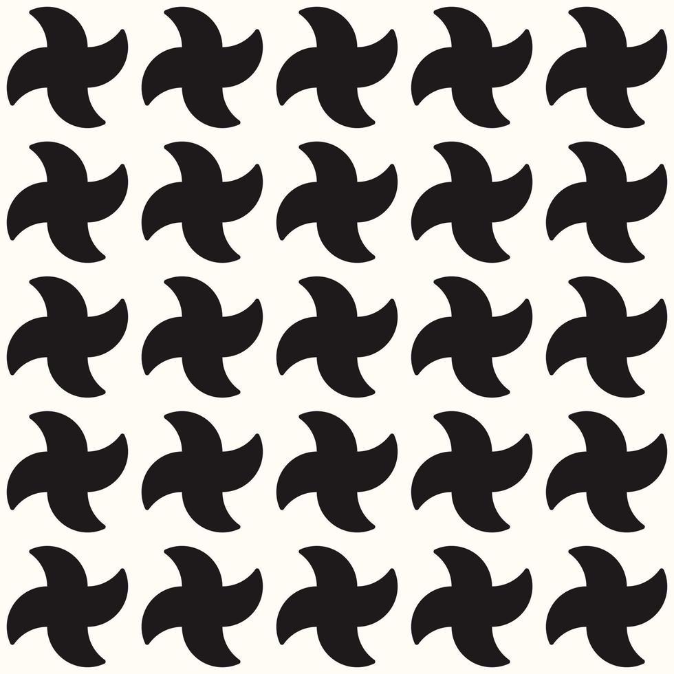 Vector Geometric Seamless Monochrome Pattern